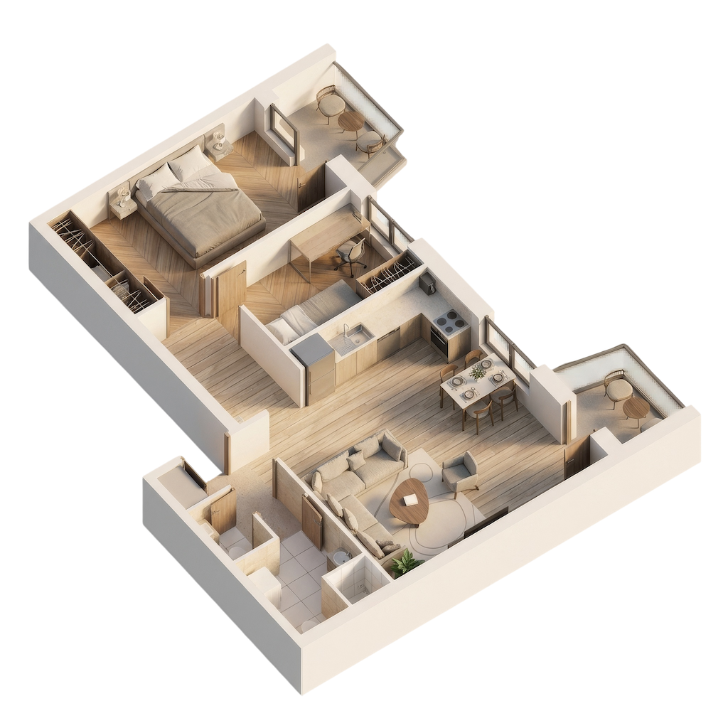 Stan 210 – Trosoban, 71.30m²